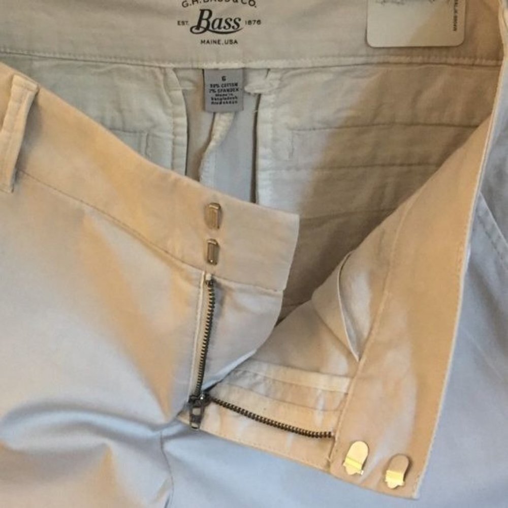 G.H. Bass & Co. Womens Classic Bermuda Shorts Size 6 Khaki Tan NWT Timeless - Picture 4 of 7